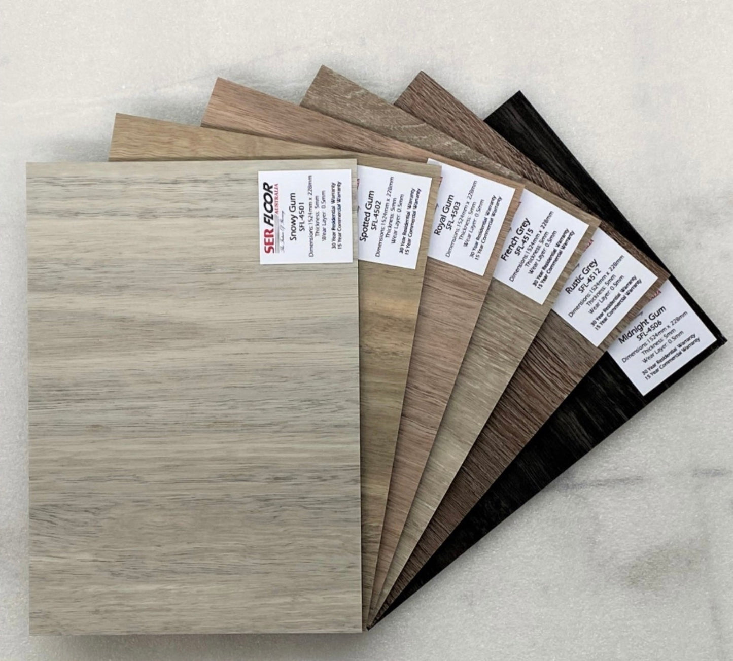 6 Serfloor LOOSE LAY Longboard SAMPLES – Grey look