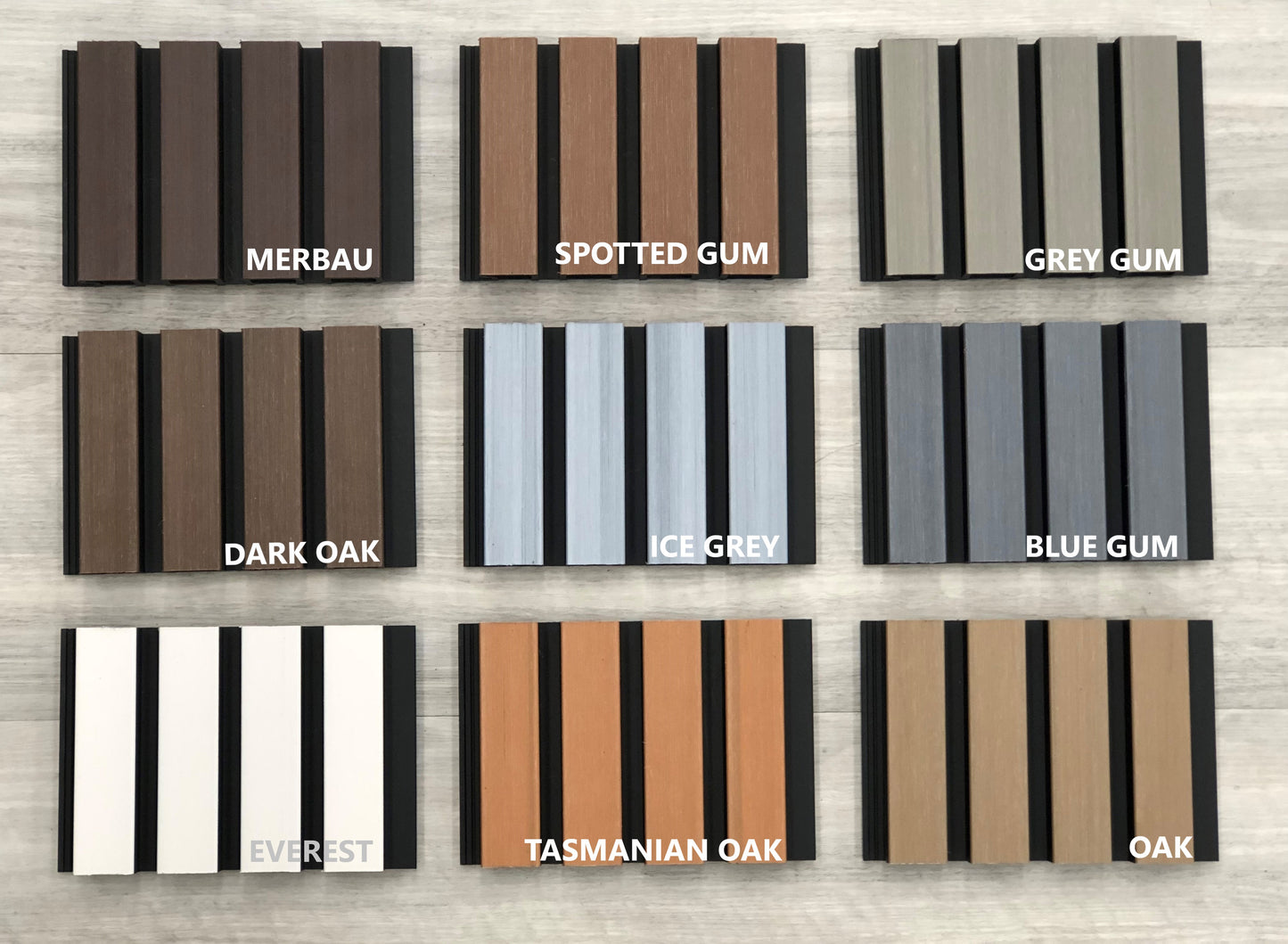 9 WPC CLADDING BICOLOUR SAMPLES