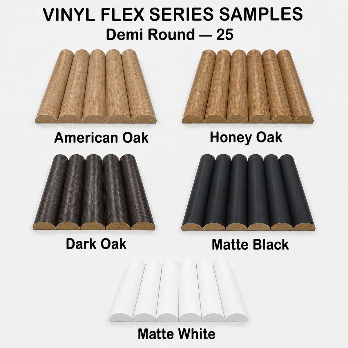 FLEXIBLE WALL PROFILE SAMPLES Demi Round 25