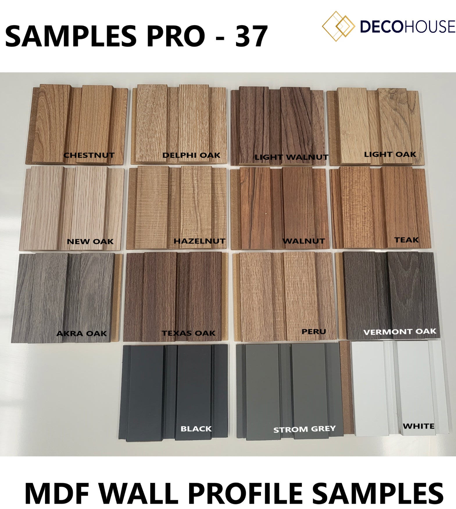 15 WALL PROFILE SAMPLES – PRO 37 – DECOHOUSE