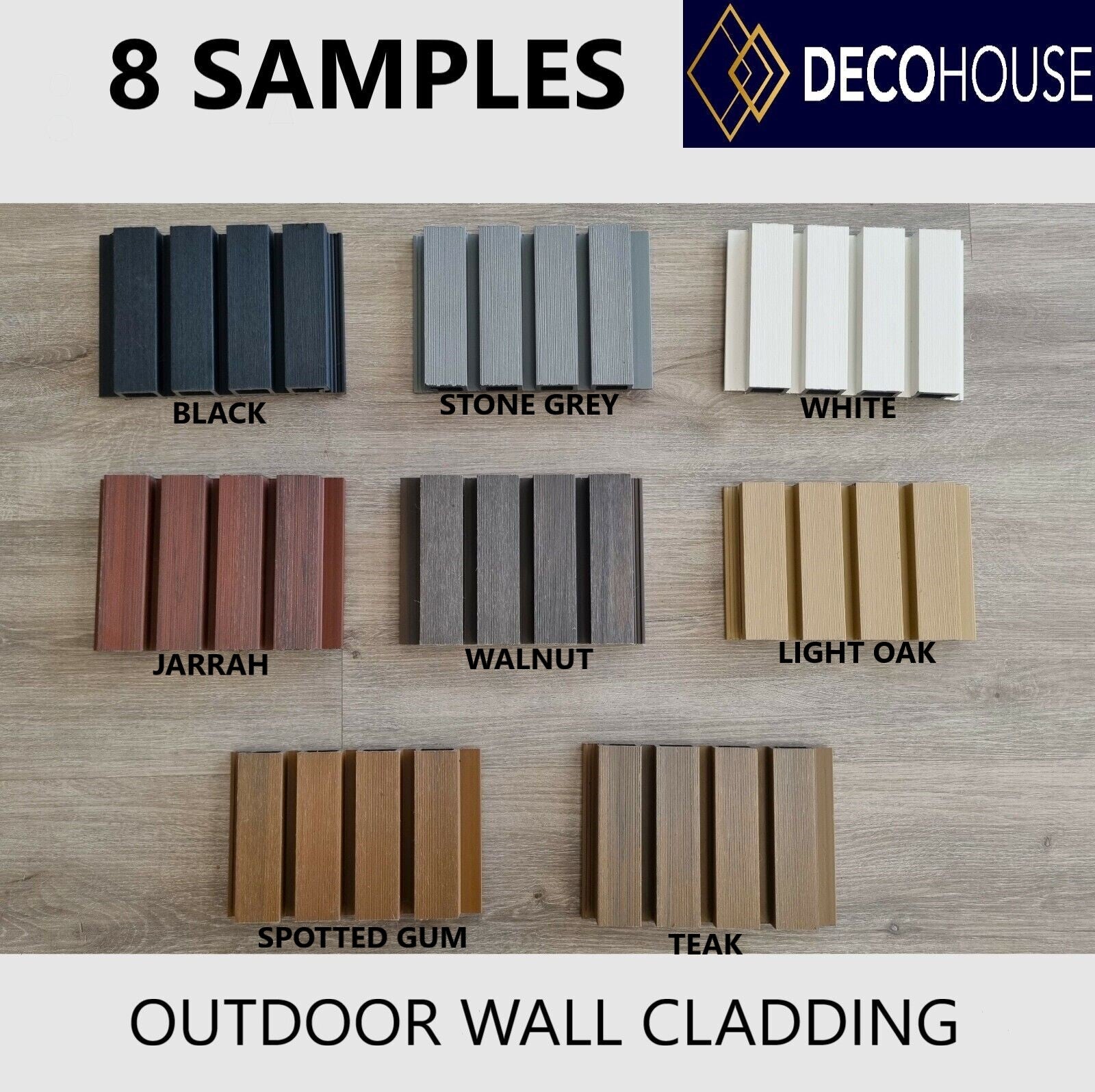 INDIVIDUAL WPC CLADDING SAMPLES – DECOHOUSE